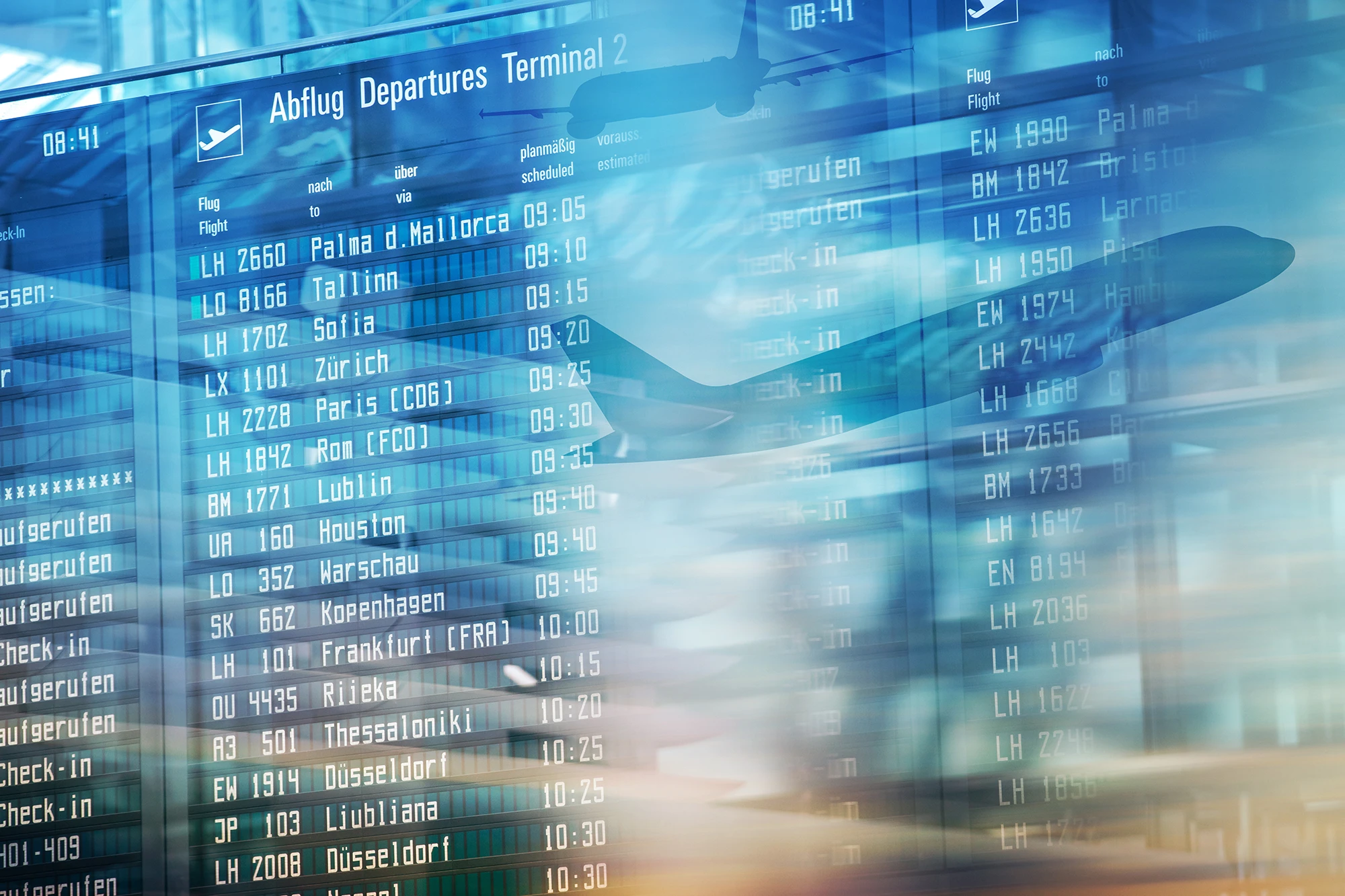 Elite Miles Travel - Airport flight board image